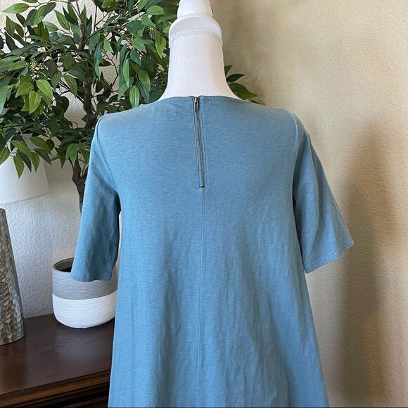 MADEWELL XS Back Zip Swing Tee Blue Shirt Top - Picture 3 of 4